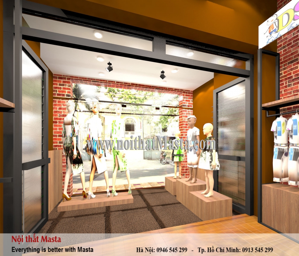 Thiết kế nội thất shop thời trang